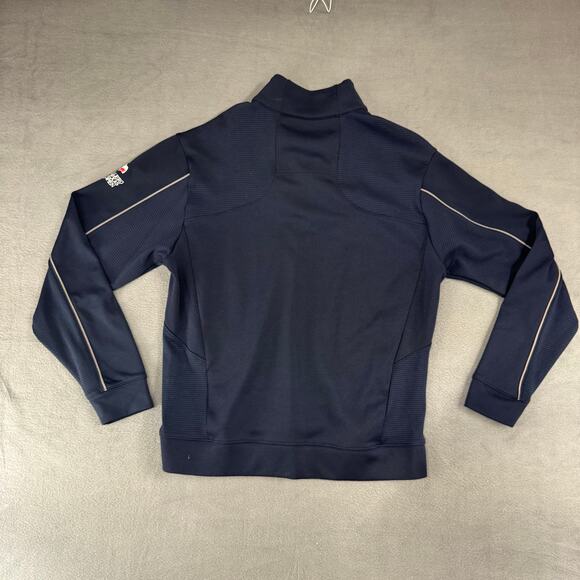 CUTTER & BUCK Mens Golf Jacket 1/4 Zip  MEDIUM Dry-Tec Navy Valero Texas Open - Picture 6 of 7